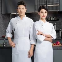 Uniforme de Chef de manga corta para hombre, abrigo de cocina para restaurante, camisa de panadería, vestido de Chef transpirable, chaquetas de Chef de manga larga, delantal - details 12