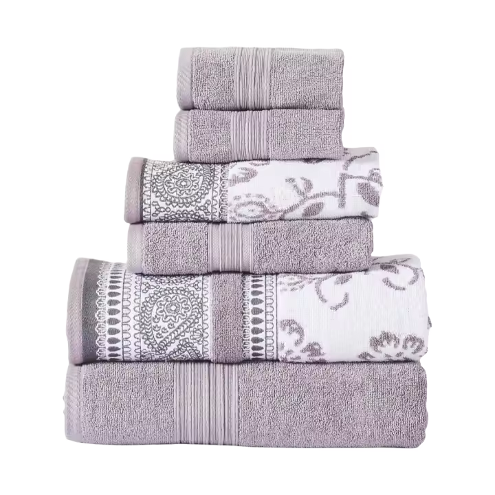 137,2l. x 68,6an. Modern Threads Juego de 6 Piezas: 2 Toallas de Baño, 2 Toallas de Mano - 1
