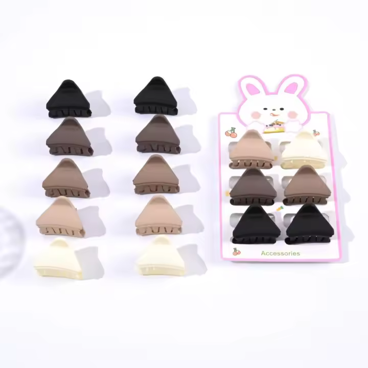Geometría triangular simple y versátil, agarre de cabello para mujer, flequillo, pinza de cabello trenzado de cabello roto, nuevos accesorios para el cabello - 1