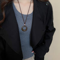 Collar Retro para mujer, nuevo nicho coreano, cadena de suéter, moda, otoño e invierno, versátil, collar de sentido premium - details 18