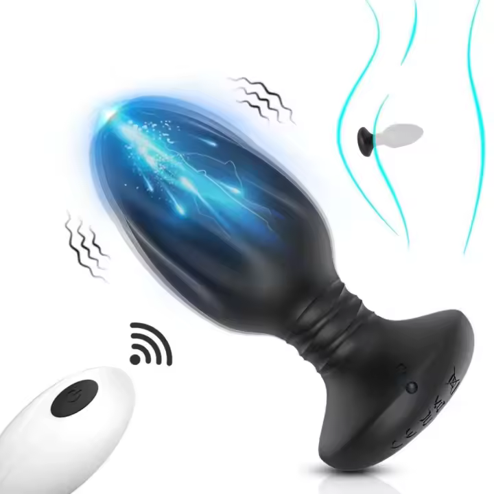 Vibrador de Masaje Prostalático Enchufe Anal y Rectal de 10 Vibraciones para Retrasar la Ejaculación Juguete Sexual para Hombres - 1