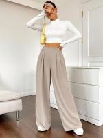 Pantalones de Algodón para Mujer de Cintura Alta y Piernas Anchos Tendencia Harajuku, Estética Coreana - details 6