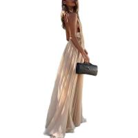 Vestido de Gala de Lujo para Mujer BUNO Cintura Alta, Elegante Escote en V, Resalto de Malla Trasera - details 6