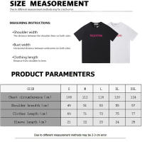 Nueva colección de verano con logotipo impreso frontal, camiseta deportiva de algodón puro con cuello redondo para hombre, camisa informal de estilo básico para pareja - details 11