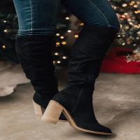 Botas largas para mujer, zapatos informales de tacón alto, botas de caballero para mujer - details 5