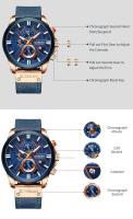 Reloj de Cinturón de Cuarzo CURREN 8346 Reloj Funcional Multipin con Calendario para Hombres - details 6