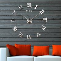 Reloj de pared con espejo acrílico de Número Romano grande 2D/3D, pegatina de moda DIY, relojes de cuarzo, decoración del hogar, pegatinas para el salón - details 25