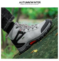 Zapatos de senderismo de cuero de alta calidad para hombre, botas de acampada resistentes al desgaste para exteriores, zapatos de Trekking, zapatillas de caza y escalada - details 18