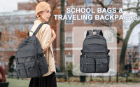 Mochila escolar para mujeres y hombres, Mochilas universitarias estéticas, ligera para escuela secundaria, Mochila portátil de Trabajo - details 4