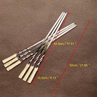 Palito de Barbacoa de Acero Inoxidable 55cm Largo Mango Ideal para Parrillas al Aire Libre - details 1