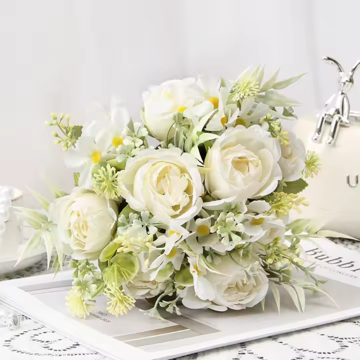 Flores de imitación de 30cm a la moda, modelo de terreno colorido, flores falsas, paisaje, modelo, ramo de boda, decoraciones de jardín - 1