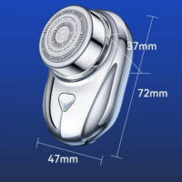 Afeitadora eléctrica impermeable recargable con Mini recortador y cabezal de corte alternativo para hombres, perfecta para afeitado de barba - details 4