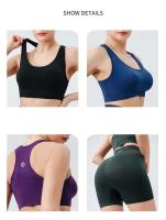 Conjunto de Yoga Sin Costuras para Mujer Ropa Deportiva de Color Sólido - details 2