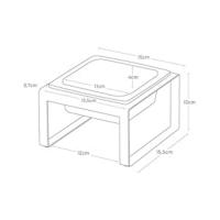 Dimension image for Single Pet Food Bowl - Two Styles on a white background