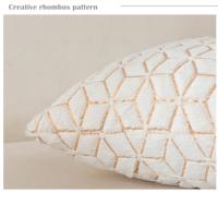Funda de Almohada de Peluche de Lujo Patrón de Geometría Rhomboide Creativo - details 4