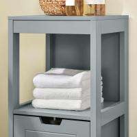 Armario de Suelo para baño Mueble Columna de baño con 2 Cajones y 1 Estantes Blanco 30 x 30 x 89 cm Blanco - details 21