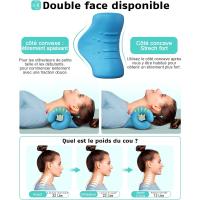 Relajante de cuello y hombros, dispositivo de tracción cervical portátil, camilla de cuello, corrección de postura cervical - details 2