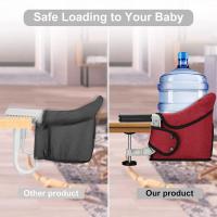 Mesa para Bebé, Trona Portátil Plegable con Arnés de Seguridad, Asiento Enganchable infantil con Bolsa de Transporte para Casa y Viajes (Azul) - details 53