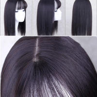 Peluca recta completa para mujer, cabello grueso realista, suave y esponjoso, para fotografía, escenario, película - details 5