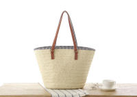 Bolso de playa tejido de hierba con borla colgante para mujer, un hombro, Simple, a la moda, nuevo - details 4