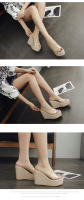 Nuevas sandalias de cuña transparentes de cáñamo con tacón alto - details 1