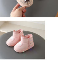 Otoño nuevas botas de nieve de algodón grandes lindas luces apiladas botas calientes de los niños engrosadas tesoro masculino botas de algodón antideslizantes tesoro femenino - details 9