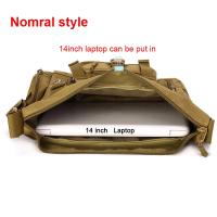 Bolso de hombro para ordenador portátil de 14 pulgadas, bolsos deportivos para hombre, mochila táctica individual, bolso mensajero Molle para documentos A4 para hombre - details 4