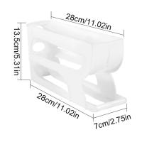 Dispensador automático de huevos, soporte automático para enrollar huevos de 3 niveles, contenedor de almacenamiento de huevos que ahorra espacio para estante de nevera - details 5