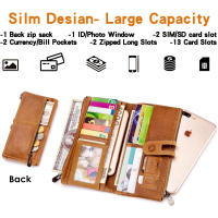 Cartera de Piel con Cremallera para Mujer con Bloqueo RFID Cartera de Mujer de Gran Capacidad de Cuero Genuino Regalos Originales para Mujer - details 1