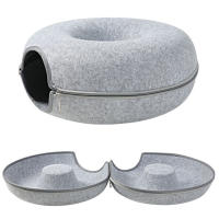 Cama Suave para Mascotas Premium de Algodón Cueva Semi-Abierta para Gatos Interiores No deforma - details 4