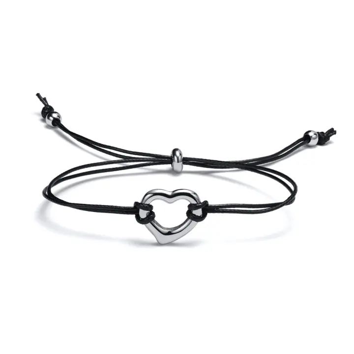 Pulsera de Cuerda Negra Corazón InfinitoImprescindible en la playa - 1