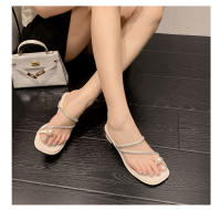 Zapatillas de Tacón Grueso y Perla de Diamante de Imitación Diseño de Cabeza Cuadrada Tacón Alto - details 14