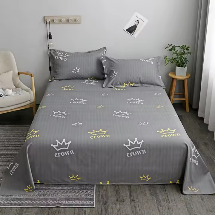 Wostar Juego de Sábanas de Algodón Geométrico Moderno Suave y Cómodo para Adultos y Niños - 1
