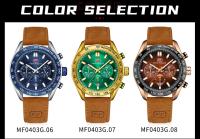 Reloj de cuarzo informal para hombre, correa de cuero genuino Crazy Horse, luminoso, resistente al agua, reloj de moda, regalo para él - details 2