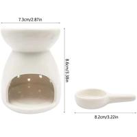 Portavelas de cerámica para té, aceite perfumado, calentador de cera, decoración para dormitorio, sala de estar, balcón, Patio, mesa - details 3