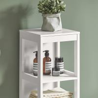 Alta Metalico Columna 3 Estantes y 2 Cajones Blanco 30 x 30 x 144 cm FRG126W - details 7
