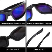 4 gafas de sol deportivas a prueba de viento para ciclismo, con visión nocturna, para montar en moto, bicicleta y actividades al aire libre. - details 1