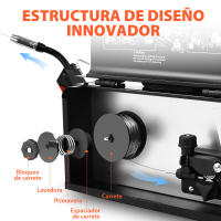 HZXVOGEN Máquina de Soldar Semi-automática MIG145 Soldadura de Hierro Sin Gas Portátil - details 5