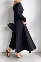 BGTEEVER-faldas elegantes y sueltas para mujer, faldas lisas de cintura alta, faldas Midi de gasa, moda de primavera y verano - details 12