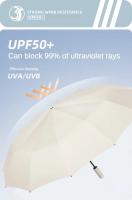 Paraguas plegable automático resistente al viento, 72 varillas de fibra de vidrio reforzadas, paraguas de protección contra el sol y la lluvia UV 50+ para hombres y mujeres - details 31