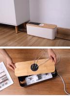 Caja de Almacenamiento de Cables de Madera Organizador de Enchufes Cargadores a Prueba de Polvo - details 5