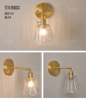 IWHD-Lámpara de pared de latón de estilo nórdico, luz creativa para espejo de baño, lectura de cabecera, candelabro de pared LED de cristal de cobre pequeño - details 9