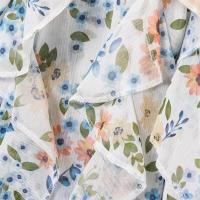 2025 Loose Floral Long Sleeve with Decorative Layered V-Neck Summer Novelty Simple Temperament Shirt for Women - details 9
