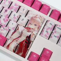 108 teclas genshin Impact Yae Miko keyhat Cherry profile Game Character Animation keyhat PBT Dye sublimación de keyhat mecánico de teclado - details 4