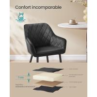 Silla de Comedor de Terciopelo Silla de Cocina con Respaldar Carga Máx. 120 kg Patas de Metal - details 4