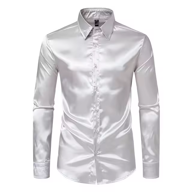 Camisas de hombre Casual Slim Fit Party Ropa formal para hombre - 1