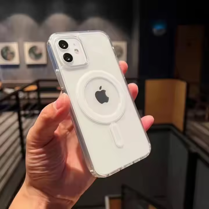 Funda de Vidrio Duro Magnético para iPhone Cubre Carga Inalámbrica Magsafe - 1