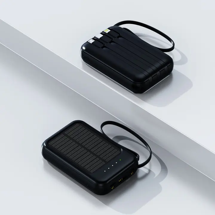 Batería de Carga Solar de 7000 Mah 4 Tipos de Puertos de Carga, 5V/2.1A - 1