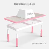 AuAg Juego de mesa multiactividad para niños de 5 piezas, escritorio de estudio para niños, juego de sillas de escritorio para niños, juego de mesa y 4 sillas para niños, altura ajustable - details 21