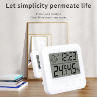 Medidor de temperatura y humedad de cara sonriente para interiores, estación meteorológica para el hogar, termómetro Digital LCD, higrómetro con reloj despertador - details 1